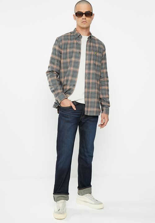 Lyle & Scott - Button down check shirt - jet black