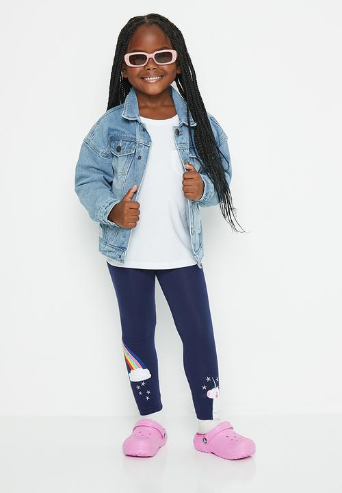 Pop Candy - Girls unicorn legging - navy