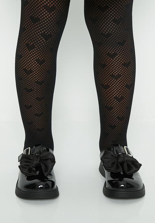 Pop Candy - Girls slip on with bow - black