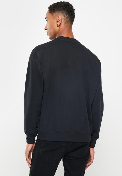 Converse - Chain stitch elevated cardigan - black