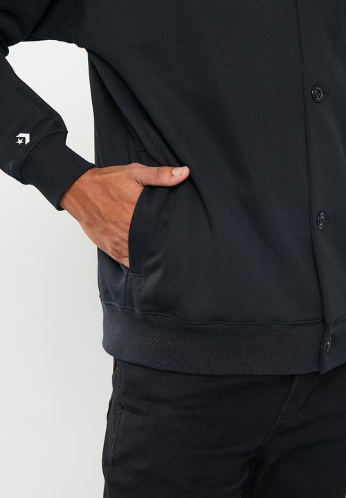 Converse - Chain stitch elevated cardigan - black