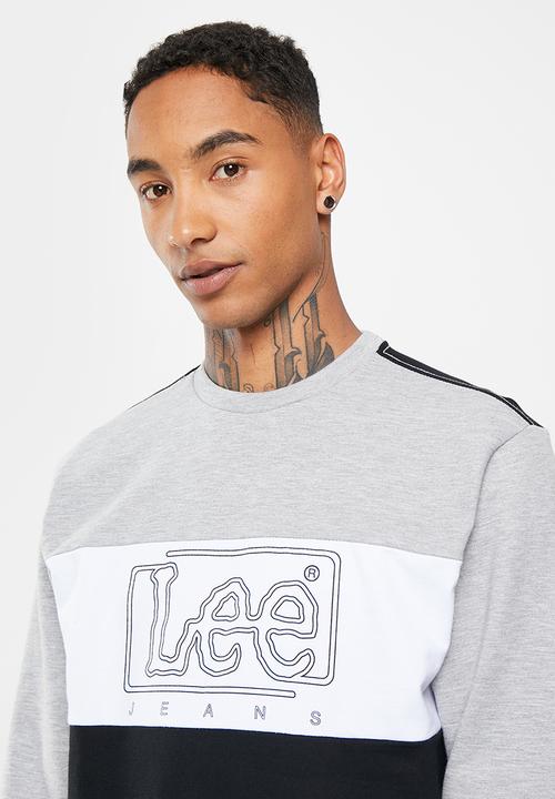 Lee  - Raised keyline sweat - grey melange