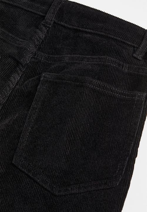 H&M - Slim corduroy trousers - black
