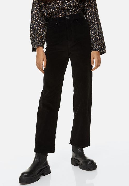 H&M - Slim corduroy trousers - black