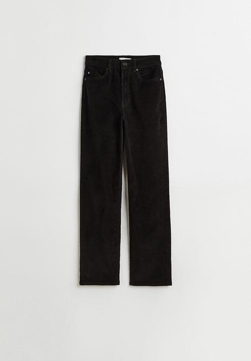 H&M - Slim corduroy trousers - black