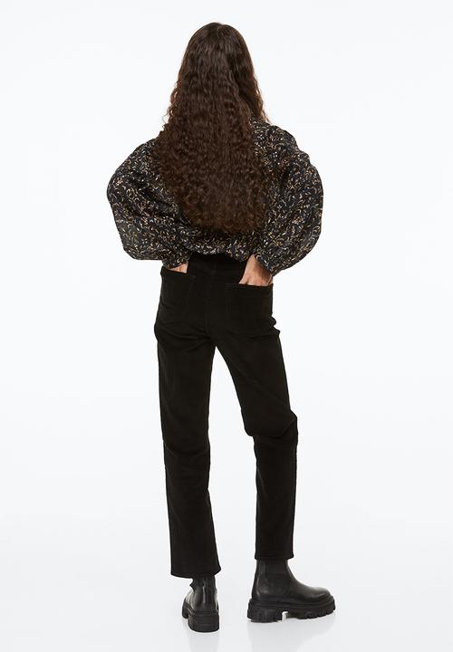 H&M - Slim corduroy trousers - black