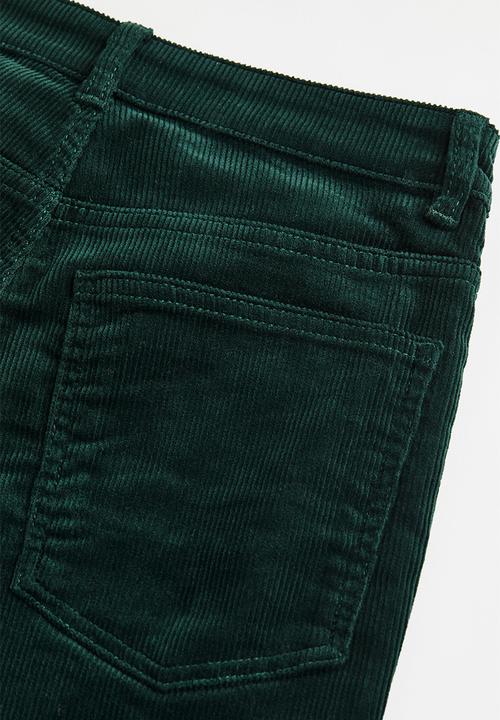 H&M - Slim corduroy trousers - dark green