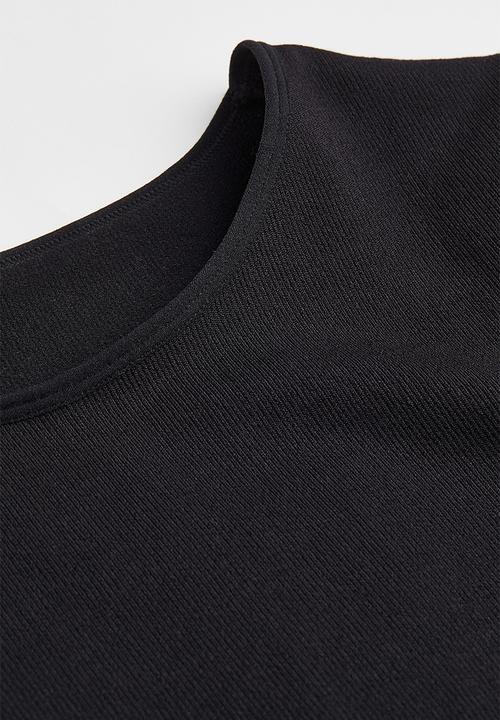 H&M - Thermolite® ribbed T-shirt - black