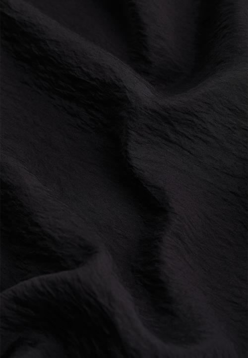 H&M - Balloon-sleeved tie-belt dress - black