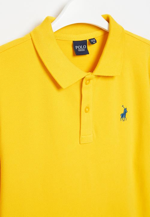 POLO - Boys robert long sleeve golfer - yellow