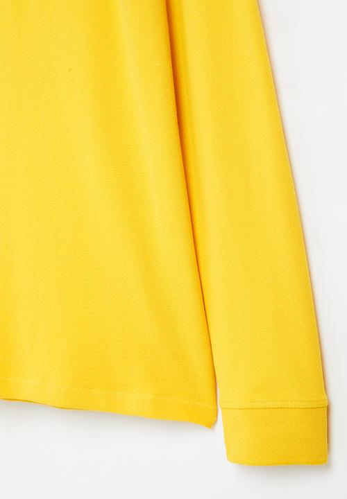 POLO - Boys robert long sleeve golfer - yellow