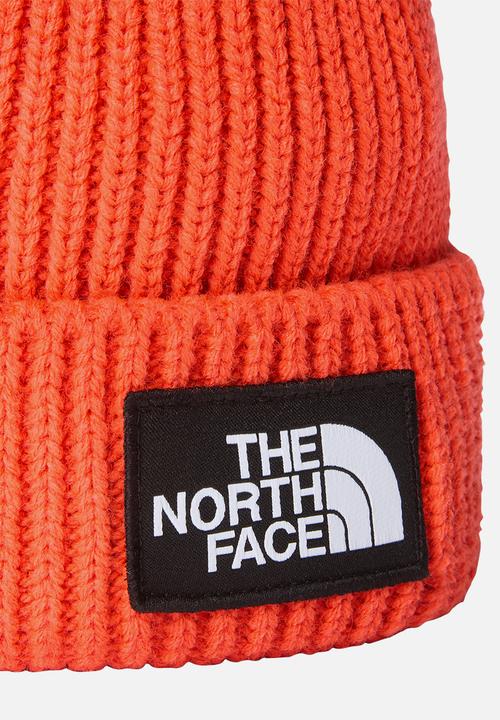 The North Face - TNF logo box cuffed beanie - retro orange (lv3)