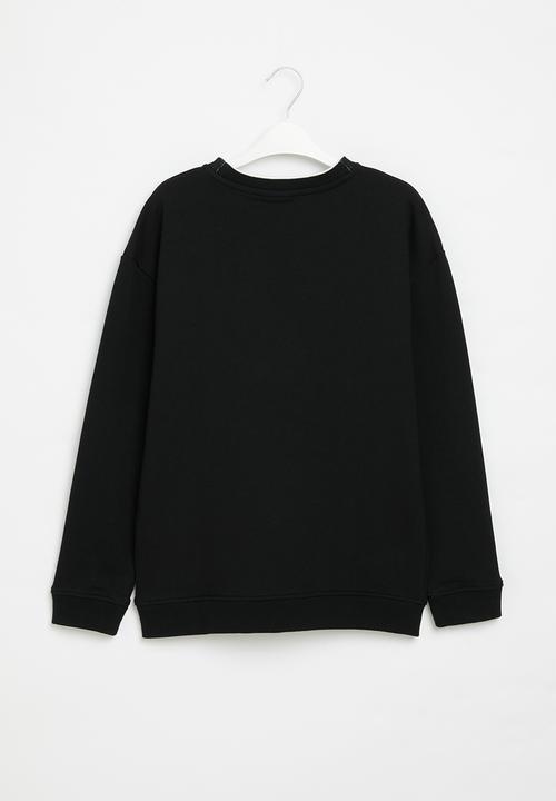POLO - Girls hailey dropped shoulder sweater - black