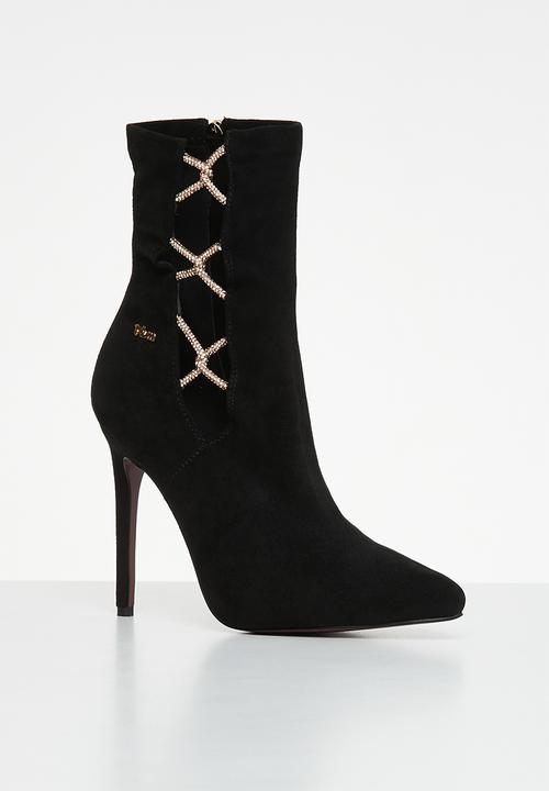 Plum - Angel ankle boot - black