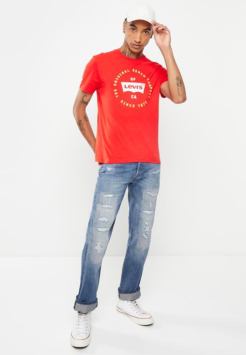 Levi’s® - Circle text grp tee - poppy red 