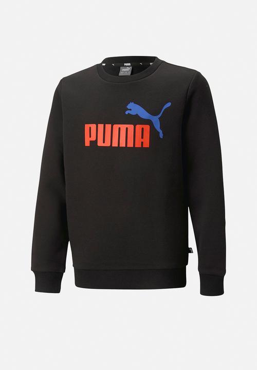 PUMA - Ess+ 2 col big logo crew  fl b - puma black-warm earth