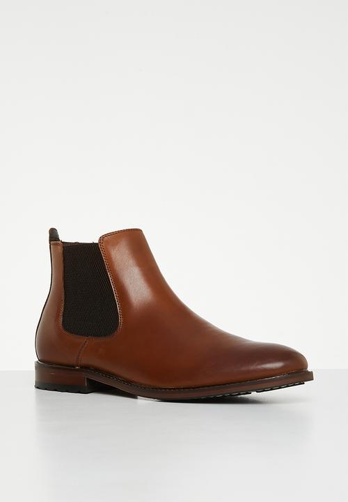 Steve Madden - Auston leather chelsea boot - cognac