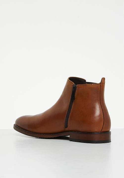 Steve Madden - Auston leather chelsea boot - cognac