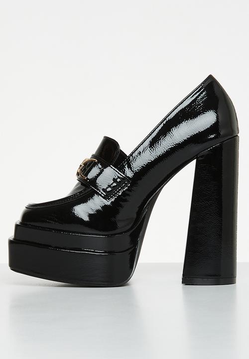 SISSY BOY - A moment platform loafer heel - black