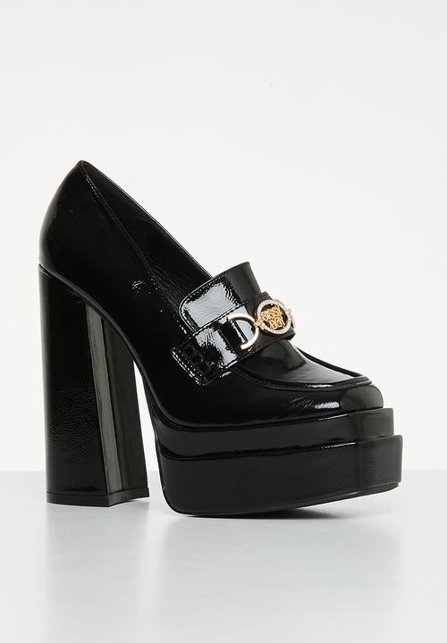 SISSY BOY - A moment platform loafer heel - black