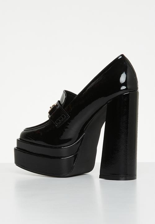 SISSY BOY - A moment platform loafer heel - black