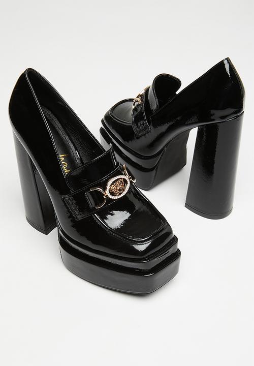 SISSY BOY - A moment platform loafer heel - black