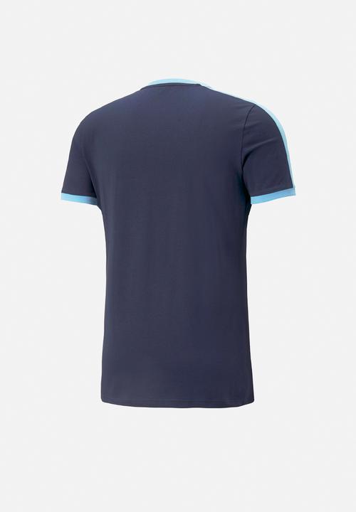 PUMA - Manchester City F.C. ftblHeritage T7 tee - puma navy-team light blue