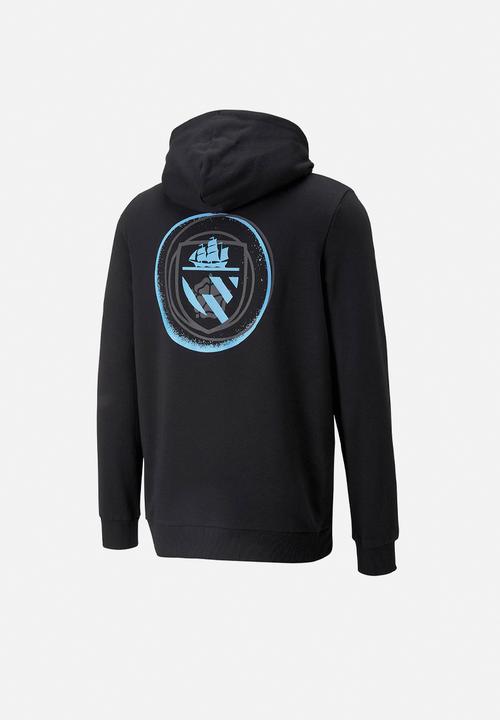 PUMA - Man City FC ftbllegacy hoodie - puma black-team light blue
