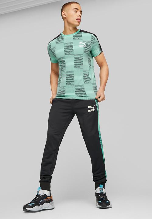 PUMA - T7 sport aop tee - mint-aop