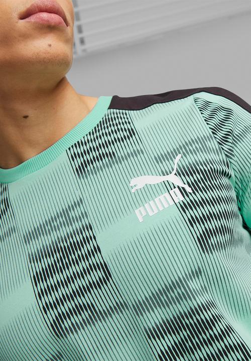 PUMA - T7 sport aop tee - mint-aop
