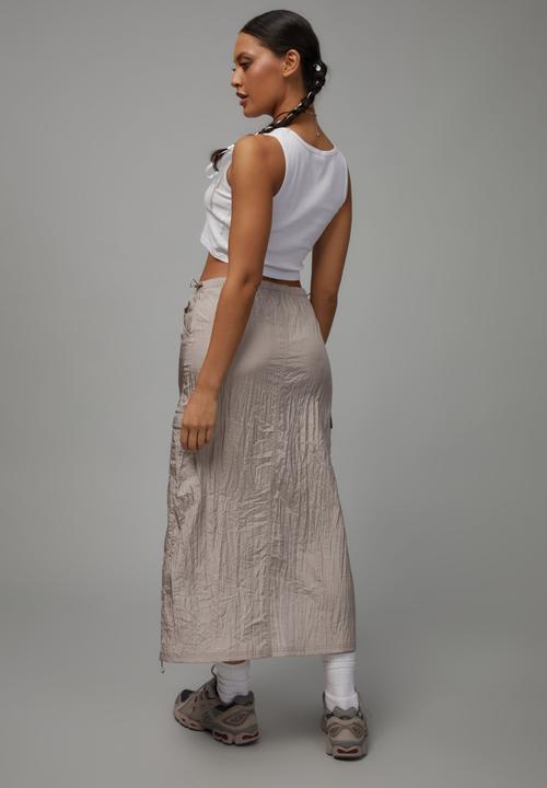 Factorie - Parachute midi skirt - camel
