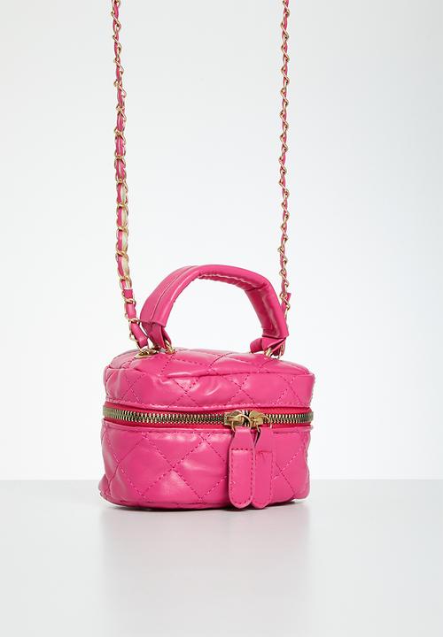 MILLA - Quilted box crossbody bag - pink