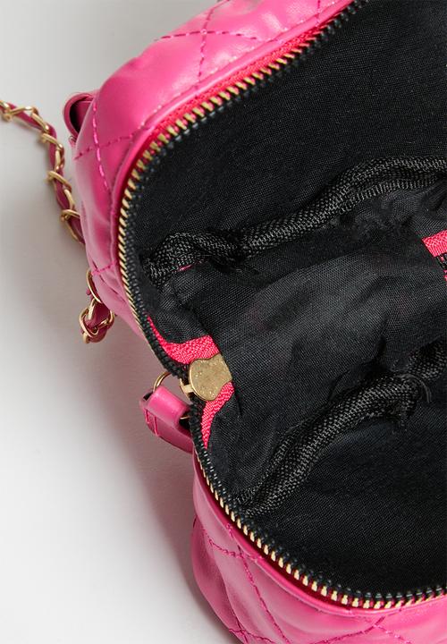 MILLA - Quilted box crossbody bag - pink