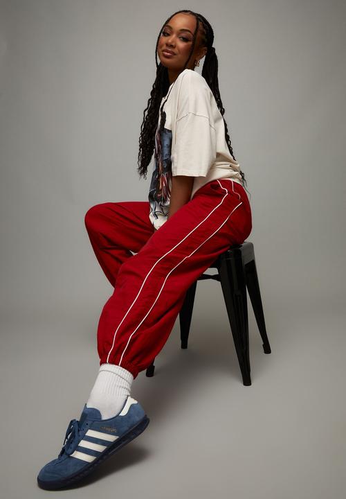 Factorie - Relaxed lightweight track pant - red/white