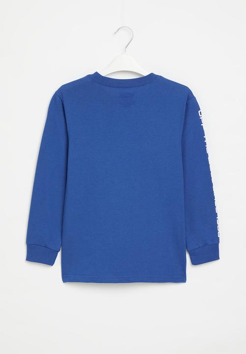 Vans - Reflective checkerboard flame long sleeve - true blue