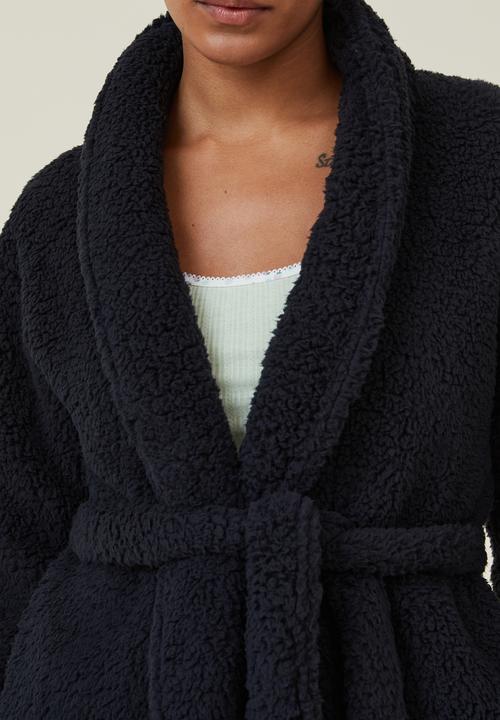 Cotton On - The hotel luxe snuggle robe - dark navy