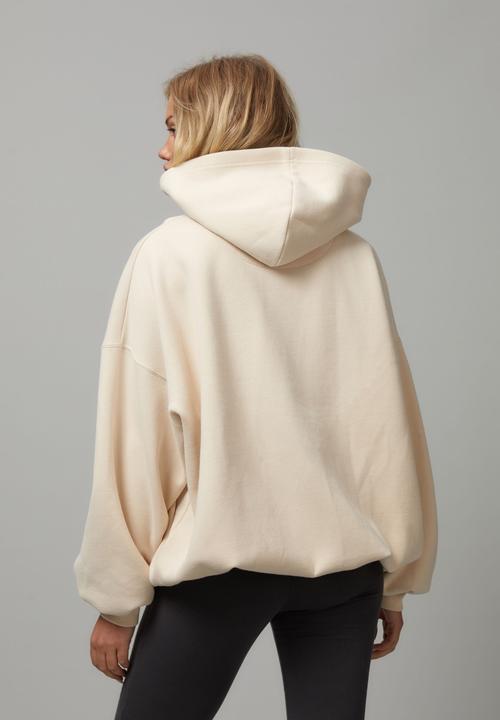Factorie - Slouchy graphic hoodie - light stone/brooklyn athletic