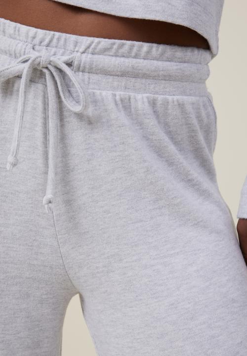 Cotton On - Super soft wide leg pant - light grey marle