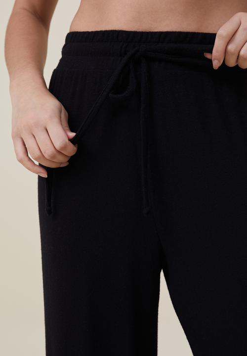 Cotton On - Super soft wide leg pant - black