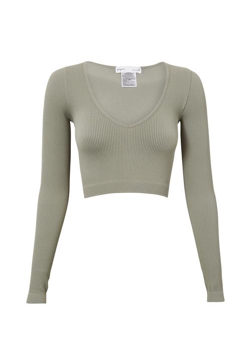 Supré  - Maggie seamless long sleeve top - grey green