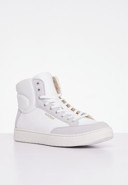 Superdry. - Vintage vegan basket high -  white & grey