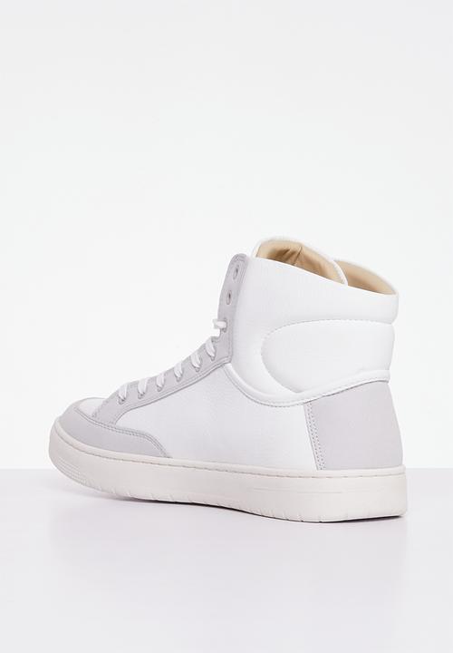 Superdry. - Vintage vegan basket high -  white & grey
