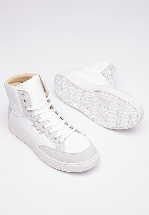 Superdry. - Vintage vegan basket high -  white & grey