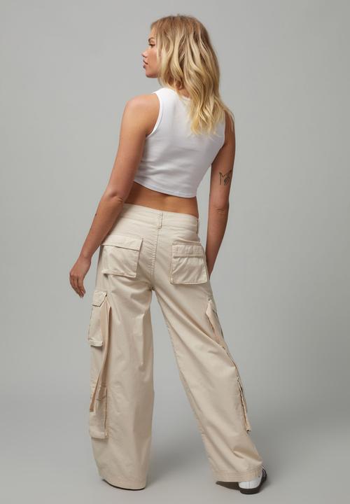 Factorie - Strappy cargo pant - light stone