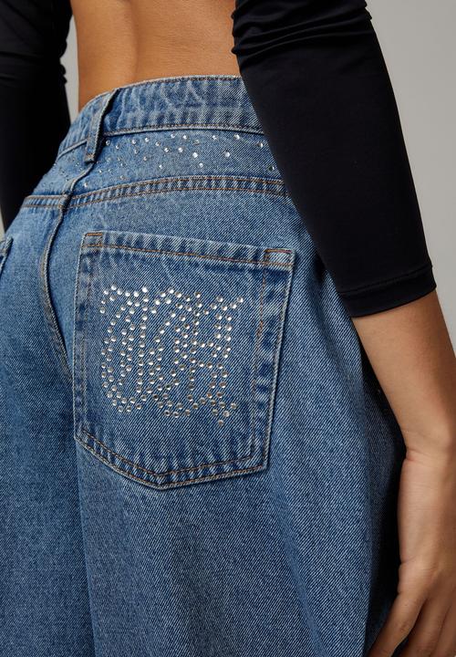 Factorie - Trophy low rise baggy jean - diamontes/lake blue