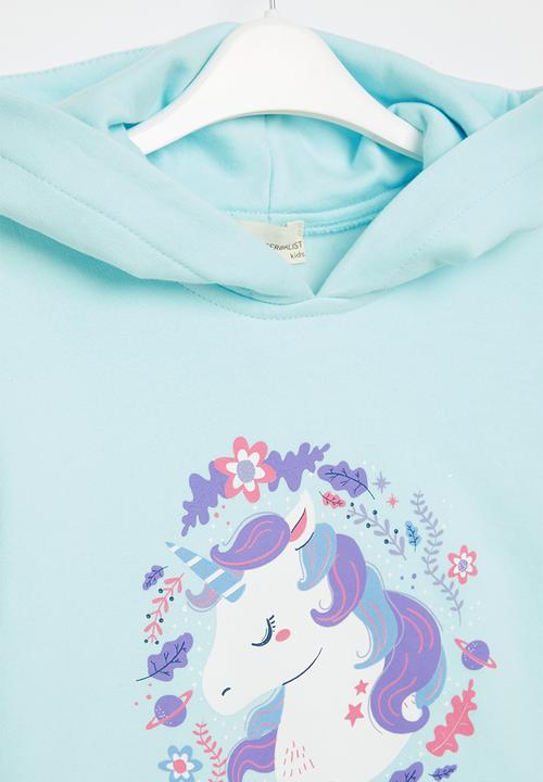 Superbalist - Graphic hoodie - light blue