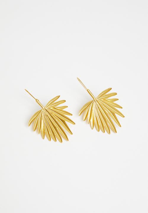 Superbalist - Leaf statement earrings - gold