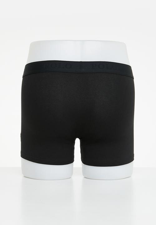 POLO - Men plain knit boxer - black