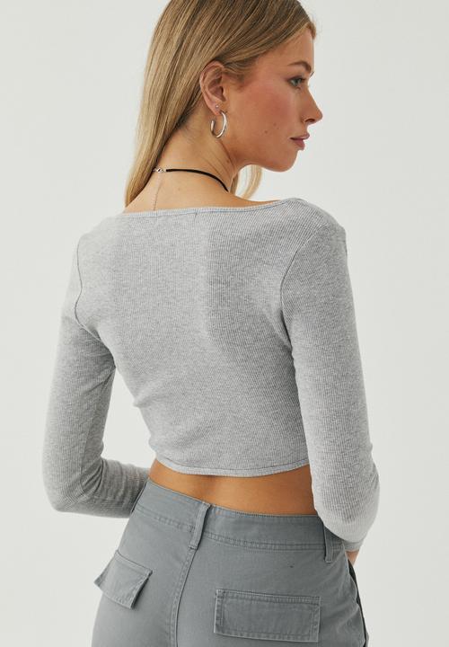 Supré  - Abbey long sleeve corset - grey marle