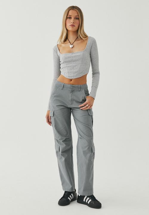 Supré  - Abbey long sleeve corset - grey marle